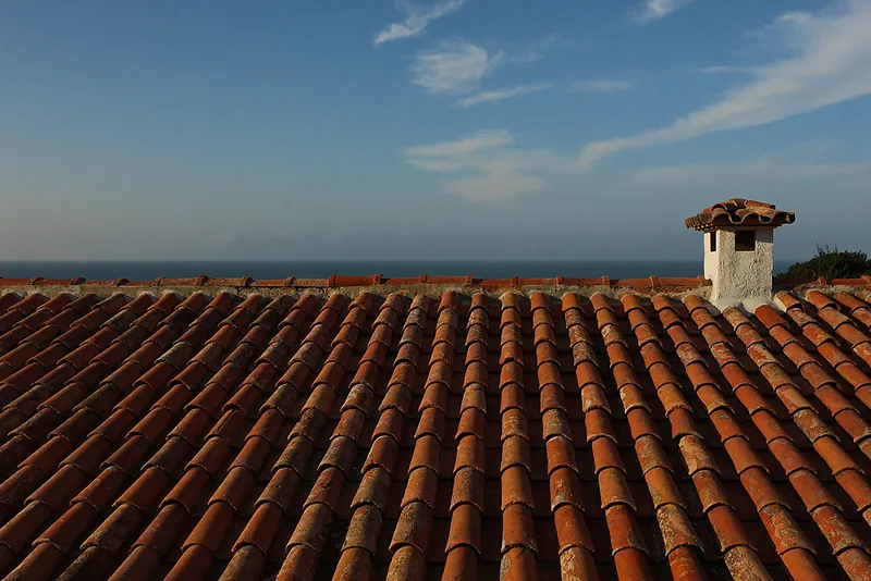 Clean clay tile roof